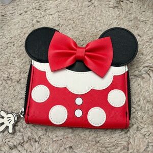 Loungefly Red and Black Minnie Mouse Wallet